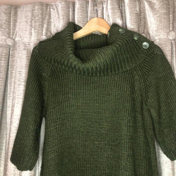 Paraphrase Cropped Short Sleeve Turtleneck Cowlneck Sweater Size Medium - Picture 6 of 15